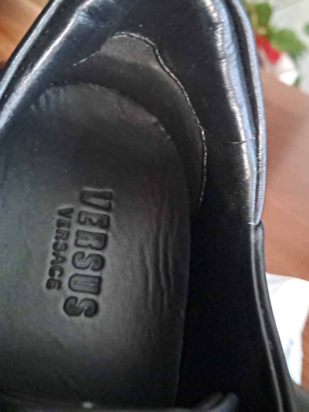 Versus Versace Black Leather Slip-On Sneakers with White Logo Strap. COA incl. - Picture 11 of 11